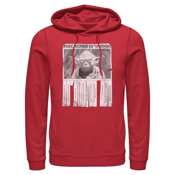 Mens Star Wars Yoda Free Words of Wisdom Lightweight Hoodie