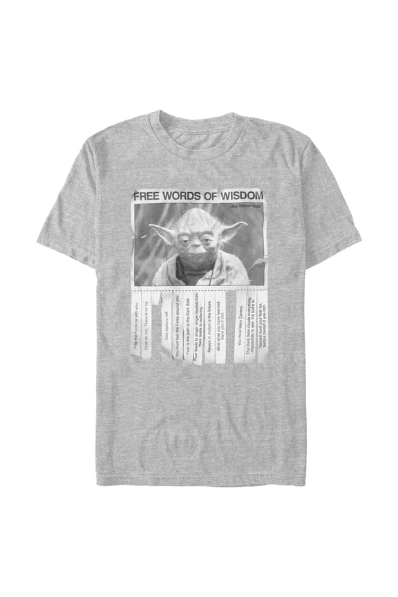 Mens Star Wars Yoda Free Words of Wisdom T Shirt