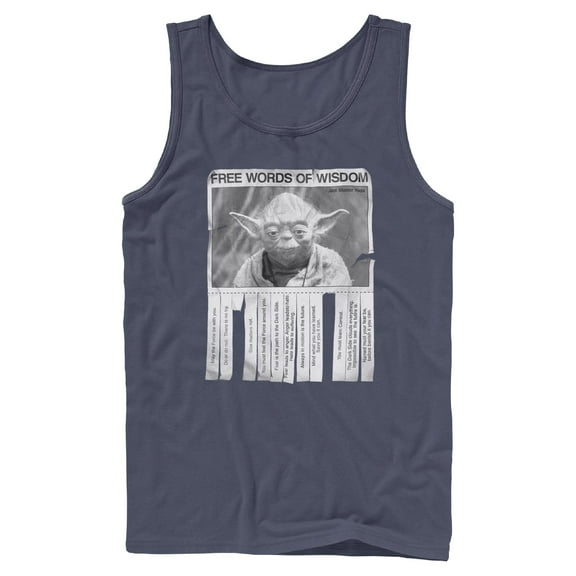 Mens Star Wars Yoda Free Words of Wisdom Tank Top
