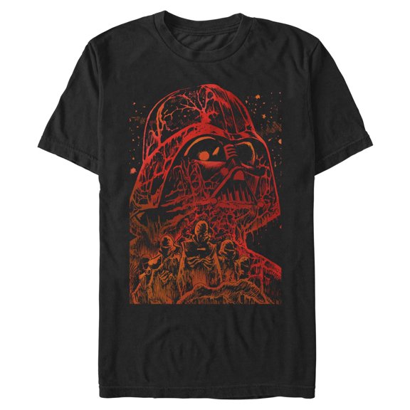 Mens Star Wars Zombie Darth Vader Collage Short Sleeve T-Shirt