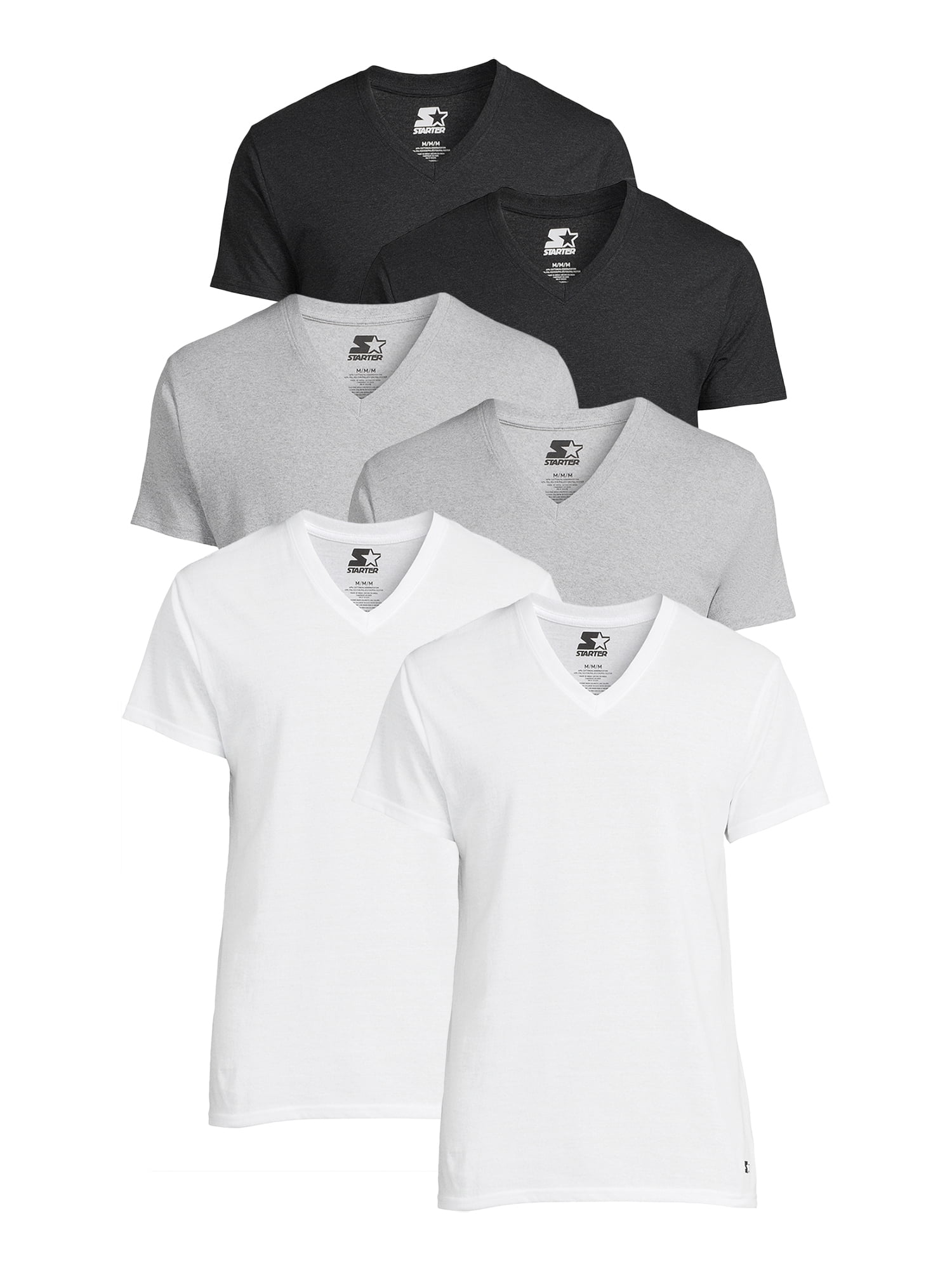 Hanes Men's Value Pack White V-Neck Undershirts, 6 Pack 