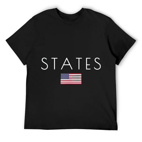 Mens States, United States of America T-Shirt Black