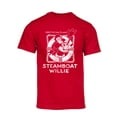 thumbnail image 1 of Mens Steamboat Willie T-Shirt - Classic Vintage Life Preserver 1928 Cartoon Shirt, Red Large, 1 of 3