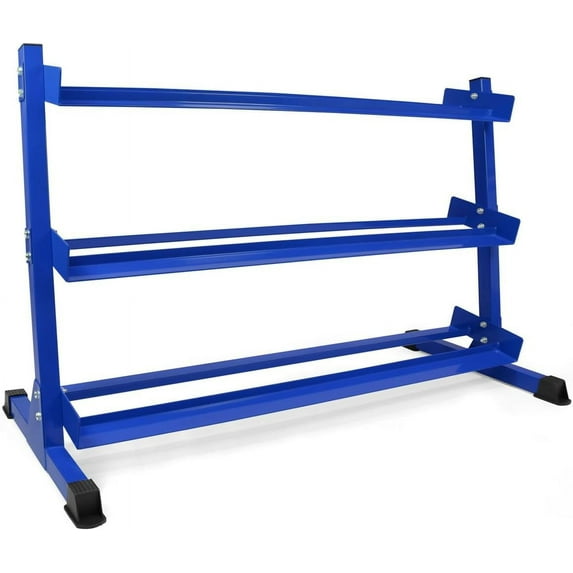WF Athletic Supply Heavy-Duty Dumbbell Rack Stand, Weight Rack for Home Gym, Weight Holder, Available Sizes for Storage 5-75LB Dumbbell Pairs, Blue, RACK ONLY