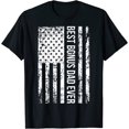 thumbnail image 1 of Mens Step Dad: Best Bonus Dad Ever For Stepdad American Flag T-Shirt, 1 of 3