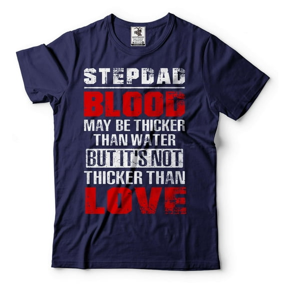Mens Step Dad T-shirt Stepdad Funny Shirt Father's Day Gift Shirt Fathers Day Step Dad Shirt (Large Navy Blue)
