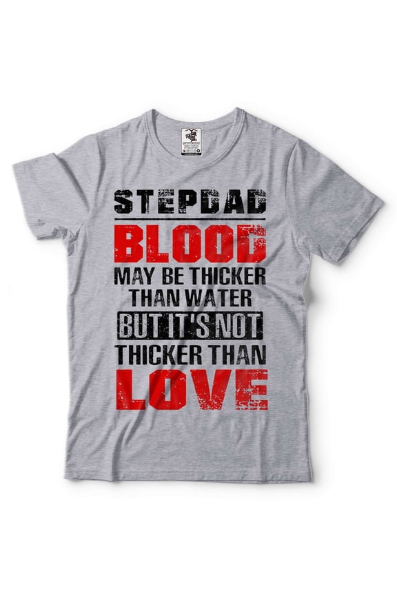 Mens Step Dad T-shirt Stepdad Funny Shirt Father's Day Gift Shirt Fathers Day Step Dad Shirt (Small Grey)