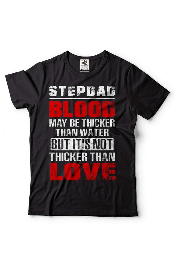 Mens Step Dad T-shirt Stepdad Funny Shirt Father's Day Gift Shirt Fathers Day Step Dad Shirt (X-Large Black)