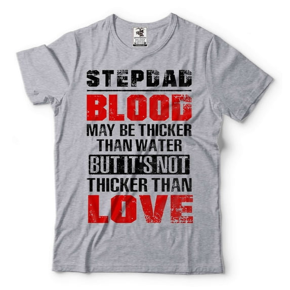 Mens Step Dad T-shirt Stepdad Funny Shirt Father's Day Gift Shirt Fathers Day Step Dad Shirt (X-Large Grey)
