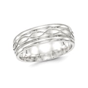 Gem & Harmony Mens Sterling Silver 7mm Polished Infinity Band Ring for Men