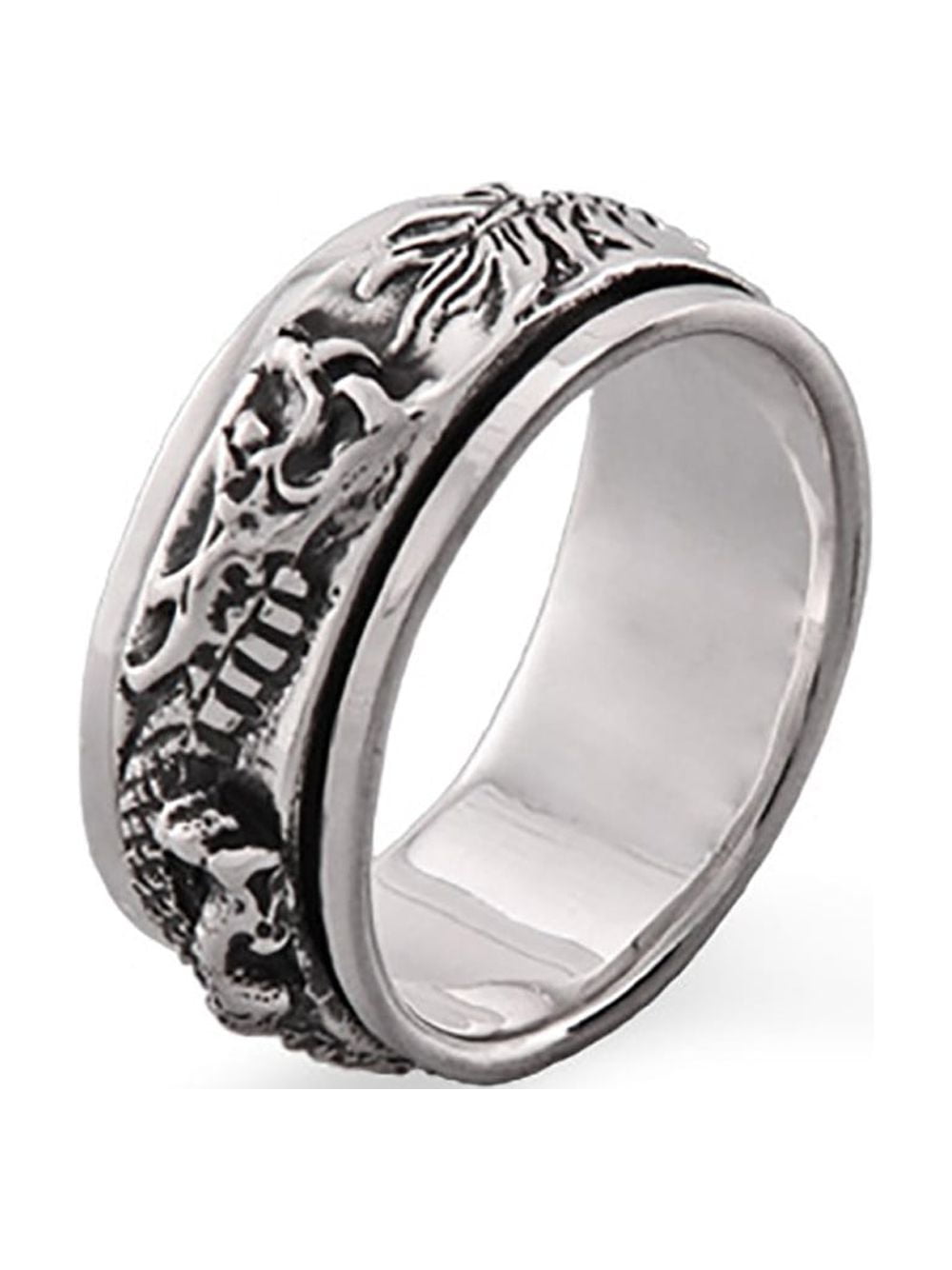 Sterling Wide Vine Spinner Rings - Sizes 8-13 Sterling Wide Vine Spinner Rings - Sizes 8-13