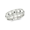 thumbnail image 1 of Gem & Harmony Mens Sterling Silver Fancy Wedding Band Ring (7mm) for Men, 1 of 5