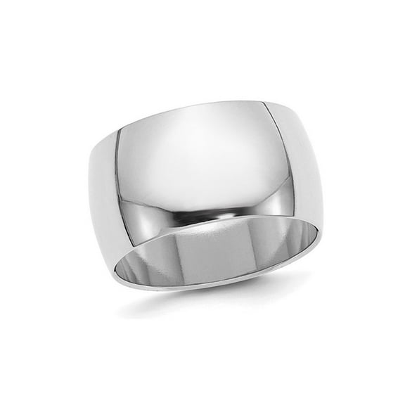 Gem & Harmony Mens Sterling Silver Wedding Band Ring (12mm) for Men