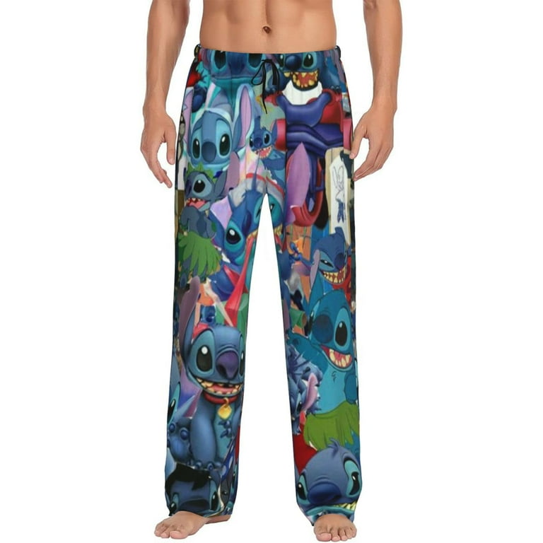 Mens Stitch Pajama Pants with Pockets Drawstring Lounge Pants Pajama Bottoms Men Sleep PJ Pants Walmart