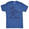 thumbnail image 1 of Mens Stop Taco Time T Shirt Funny Mexican Food Tee for Guys Graphic Tees, 1 of 8