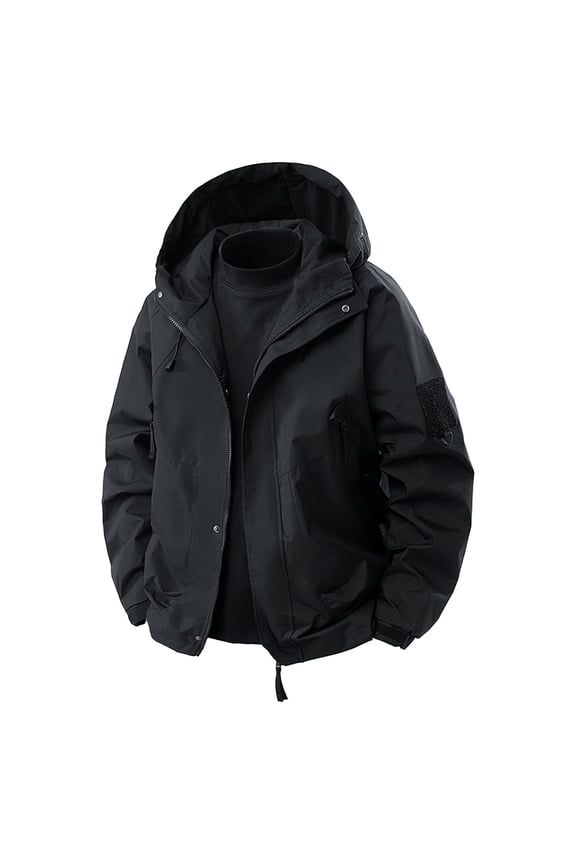 Mens Stormtrooper Jacket Windproof Rainproof Sweat Jackets Open-Front Full-Zip Athletic Stretch Blazer Wind Resistant Windbreaker Sweater Jacket Hoodies withMutil Pockets