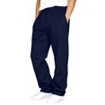 Mens Straight Leg Open Hem Athletic Sweat Pants Soft Fabric Casual ...