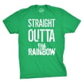thumbnail image 1 of Mens Straight Outta The Rainbow Funny Green Saint Patricks Day St Patty T Shirt Graphic Tees, 1 of 7