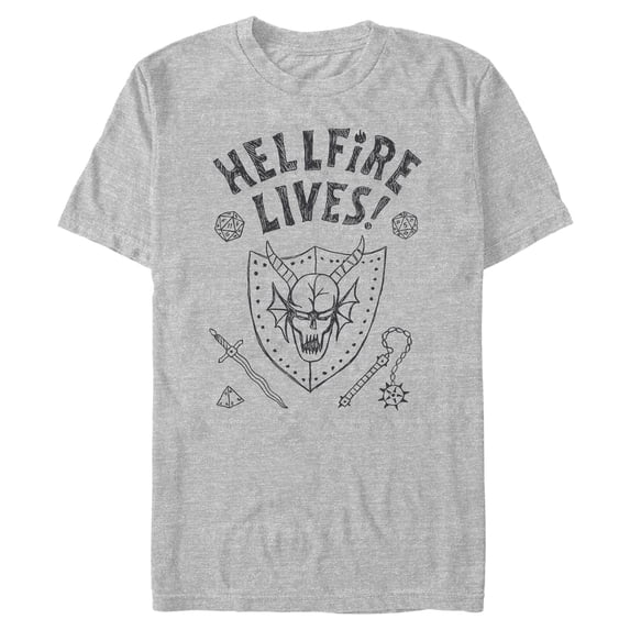 Mens Stranger Things Hellfire Lives T Shirt