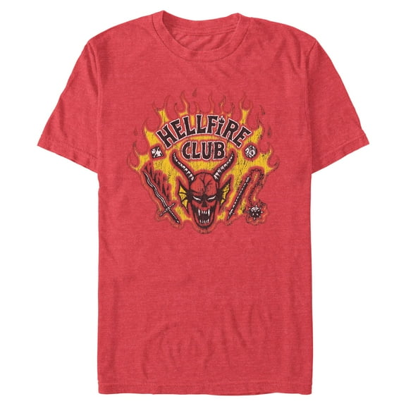 Netflix Men's Stranger Things Retro Hellfire Club Logo T Shirt