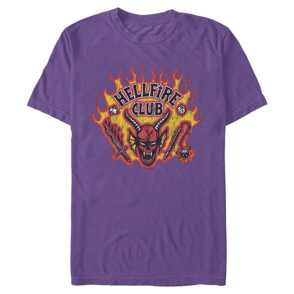 Netflix Men's Stranger Things Retro Hellfire Club Logo T Shirt