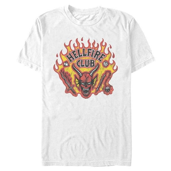Netflix Men's Stranger Things Retro Hellfire Club Logo T Shirt