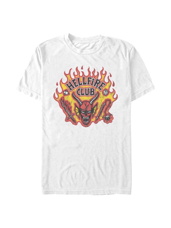 Netflix Men's Stranger Things Retro Hellfire Club Logo T Shirt