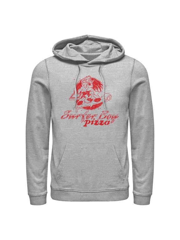 Mens Stranger Things Surfer Boy Pizza Costume Lightweight Hoodie
