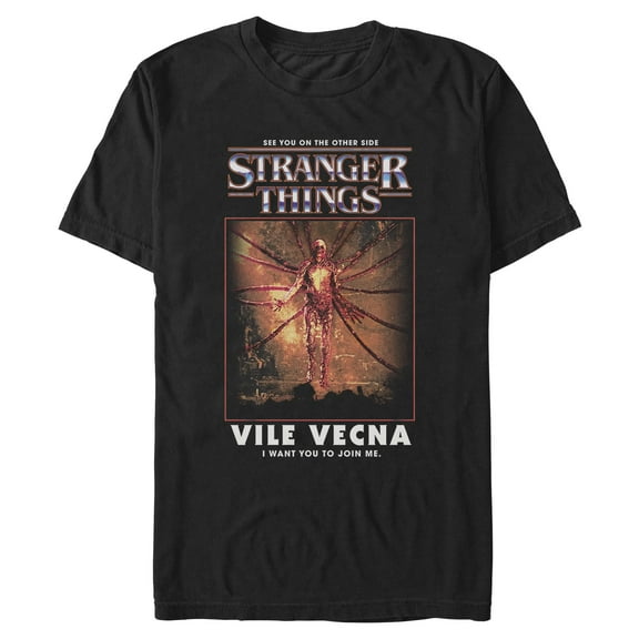 Netflix Men's Stranger Things Vile Vecna See You on the Other Side T Shirt
