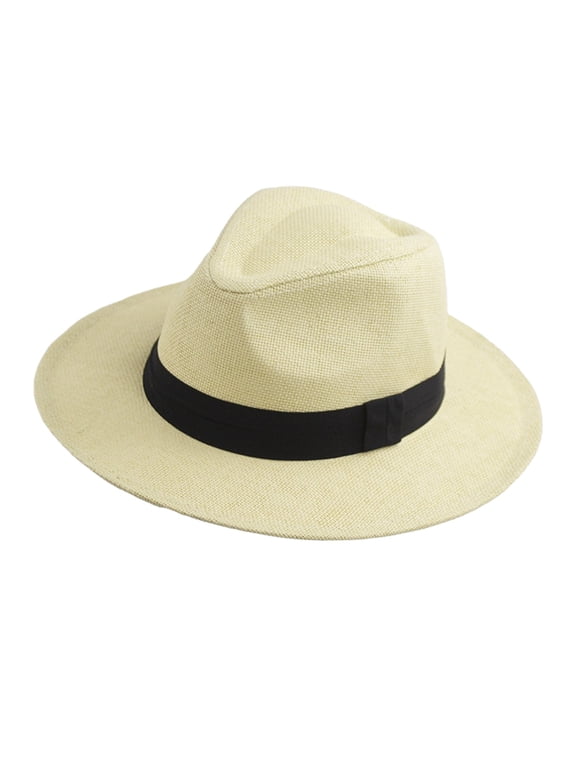 Mens Straw Hat 1920S Unisex Party Costume Hats 1920S Short Brim Felt Panama Cap Roll Up Hats Trilby Hat Uv Upf 50+ for Wedding Cap with Strap Mens Derby Hat Yellow