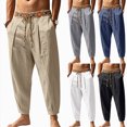 thumbnail image 1 of Mens Stretch Golf Pants Casual Slim Fit Cropped Tapered Dress Pants Elastic Waist Lightweight Trousers Khaki XL, 1 of 9