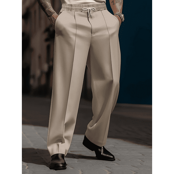 Mens Stretch Golf Pants Quick Dry Lightweight Casual Pants with Pockets Golf Dress Pant Stretch Work Business Casual Comfy Trousers Khaki M