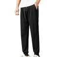 thumbnail image 1 of Mens Stretch Running Tracksuit Bottoms, Lightweight Gym Trousers Sports Joggers Jogging Pants Black XL, 1 of 2