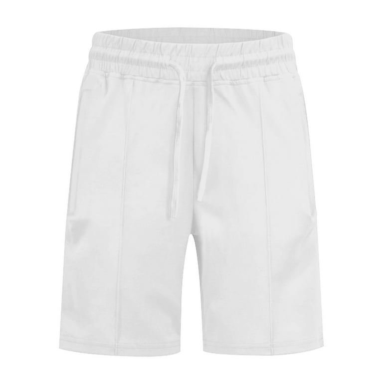Mens Stretch Shorts Men s Shorts Casual Mens Shorts Casual Solid Color Beach Men s Shorts Loose Workwear Shorts for Men White Shorts Walmart