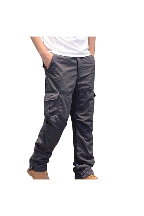 Mens Stretch Tactical Pants Casual Cargo Pants Cotton Relaxed Fit Hiking Outdoor Workout Pant Combat Work Trousers