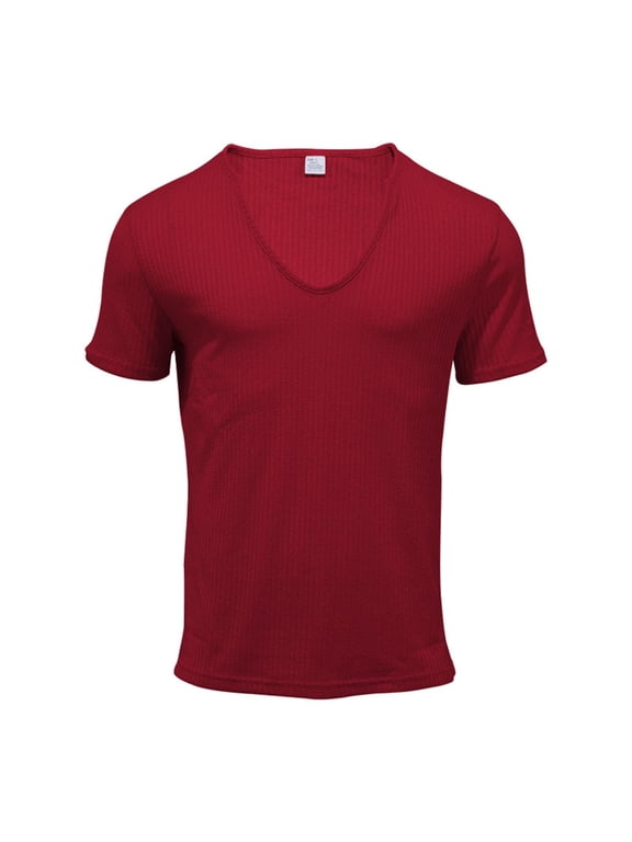Men's V Neck Muscle Shirts Casual Short Sleeve Slim Fit Tee Summer Gym Athletic Workout Stylish T-Shirts Tops