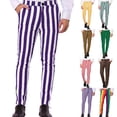 thumbnail image 1 of Mens Striped Dress Pant Lightweight Casual Trousers Slim Fit Breathable Stretchy Purple Pant, 1 of 4