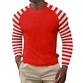 thumbnail image 1 of Mens Striped Long Sleeve Crew Neck T Shirt Casual Basic Top Tee Shirt Clothes, 1 of 5