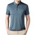 thumbnail image 1 of Mens Striped Polo Shirts Business Pullover Tshirts Casual Lightweight Tops Trendy Summer Outfits, 1 of 6