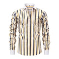 thumbnail image 1 of Mens Striped Printed T-Shirts, Long Sleeve Shirts for Men Fall Fashion Business Lapel Button Down Blouses S-3XL, 1 of 8