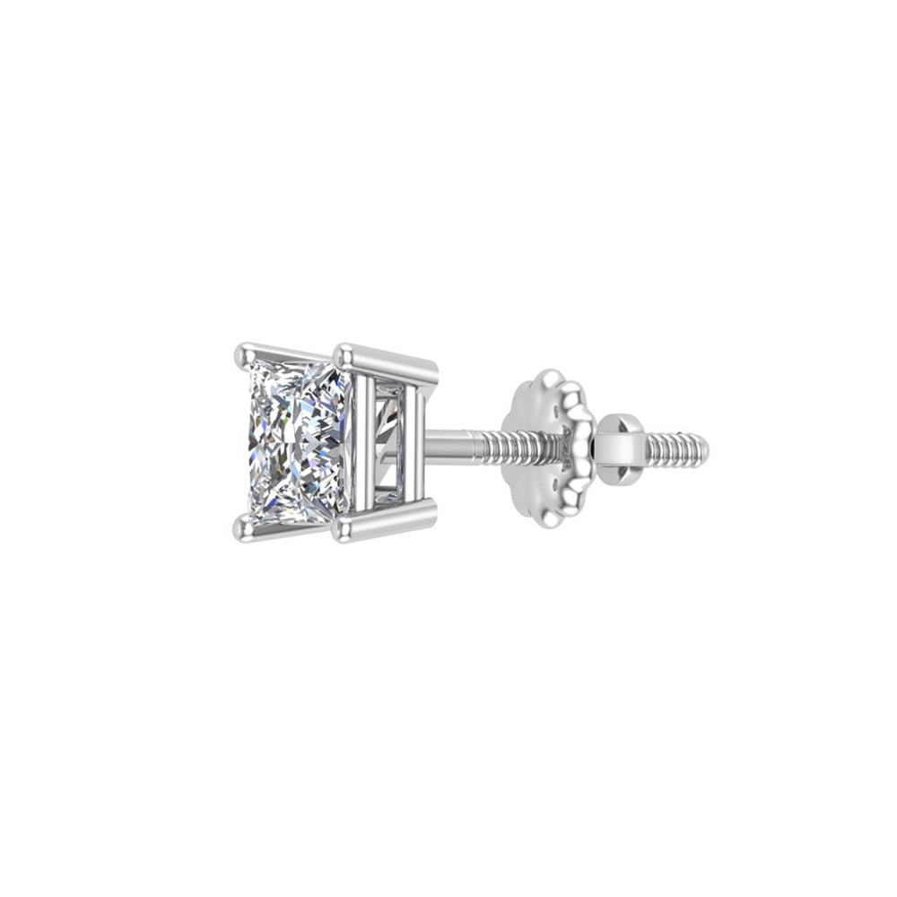 Round Diamond Pavé Screw Back Earrings