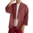 thumbnail image 1 of Mens Style National Style Retro Hanfu Japanese Loose Cardigan Coat, 1 of 5