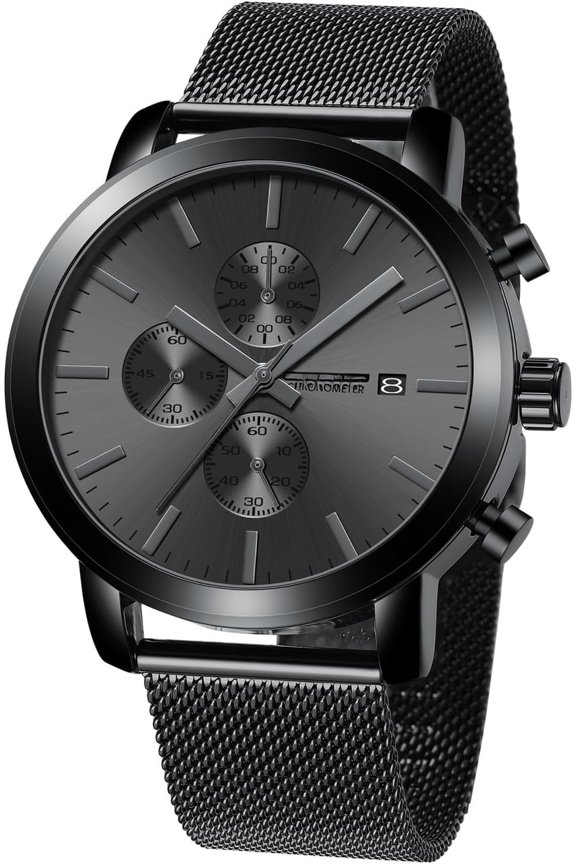 Mens Stylish Casual Quartz Watches for Men Luxury  Calendar Chronograph  Movement Wristwatches