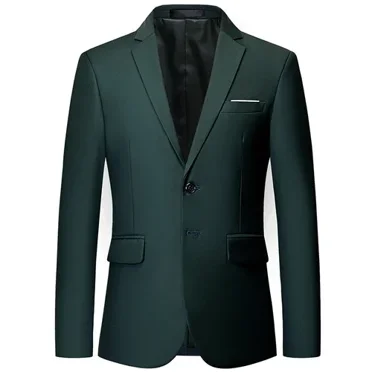 Mens Stylish Colorful Slim Fit Casual Blazer Jacket Green Purple Black Yellow Wedding Prom Formal Suit Coats For Men