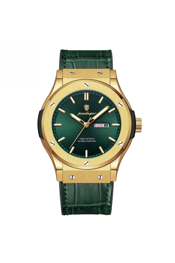 Mens Stylish Night Glow Quartz Watch - Water Resistant, Accurate Timekeeping, Luminous Dial, Perfect Accessory for Formal Occasions
