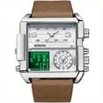 thumbnail image 1 of Mens Stylish Quartz Watch - Extra Large Dial for Easy Reading - Multifunctional Settings - Trendy Cool Design - Precise Timekeeping, 1 of 10