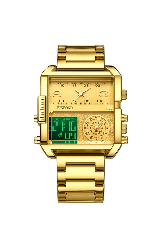 Mens Stylish Quartz Watch - Extra Large Dial for Easy Reading - Multifunctional Settings - Trendy Cool Design - Precise Timekeeping