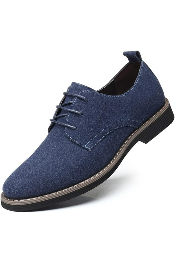 Mens Suede Shoes Dress Shoes Classic Oxfords Business Casual Lace Up Derbys Shoes