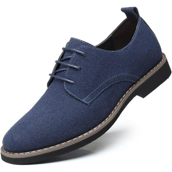 Mens Suede Shoes Dress Shoes Classic Oxfords Business Casual Lace Up Derbys Shoes