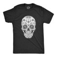 thumbnail image 1 of Mens Sugar Skull Cool Mexican Crystal Day of The Dead Mask T shirt Graphic Tees, 1 of 7
